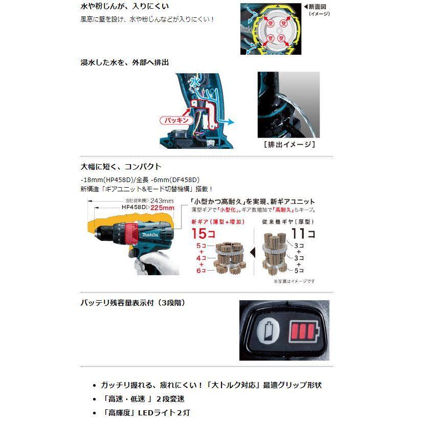 マキタ　18V充電式震動ドライバドリル　HP458DRGX★ |  | 02