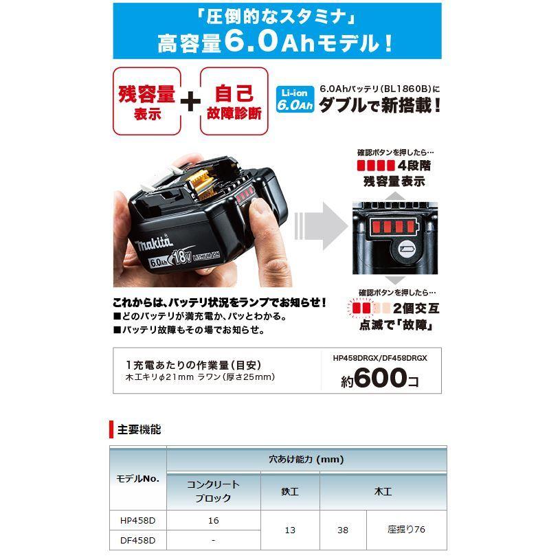 マキタ　18V充電式震動ドライバドリル　HP458DRGX★ |  | 03