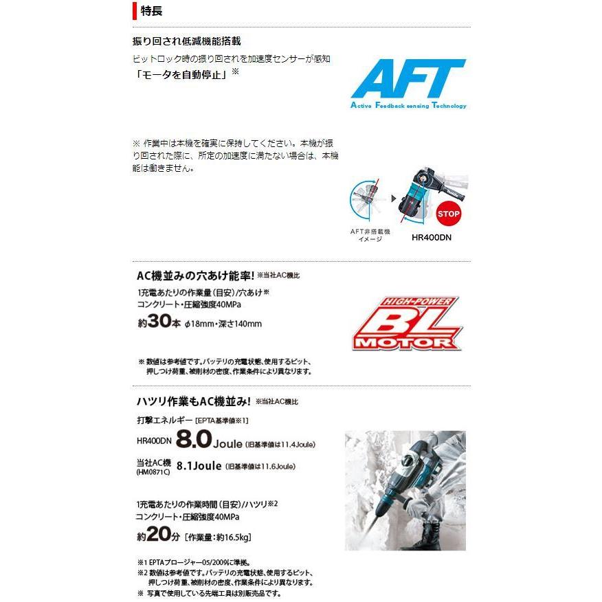 マキタ 36V(18+18)充電式ハンマドリル HR400DPG2N☆ : TOOL FOR マキタ 36V(18+18)充電式ハンマドリル HR400DPG2N☆ : TOOL FOR
