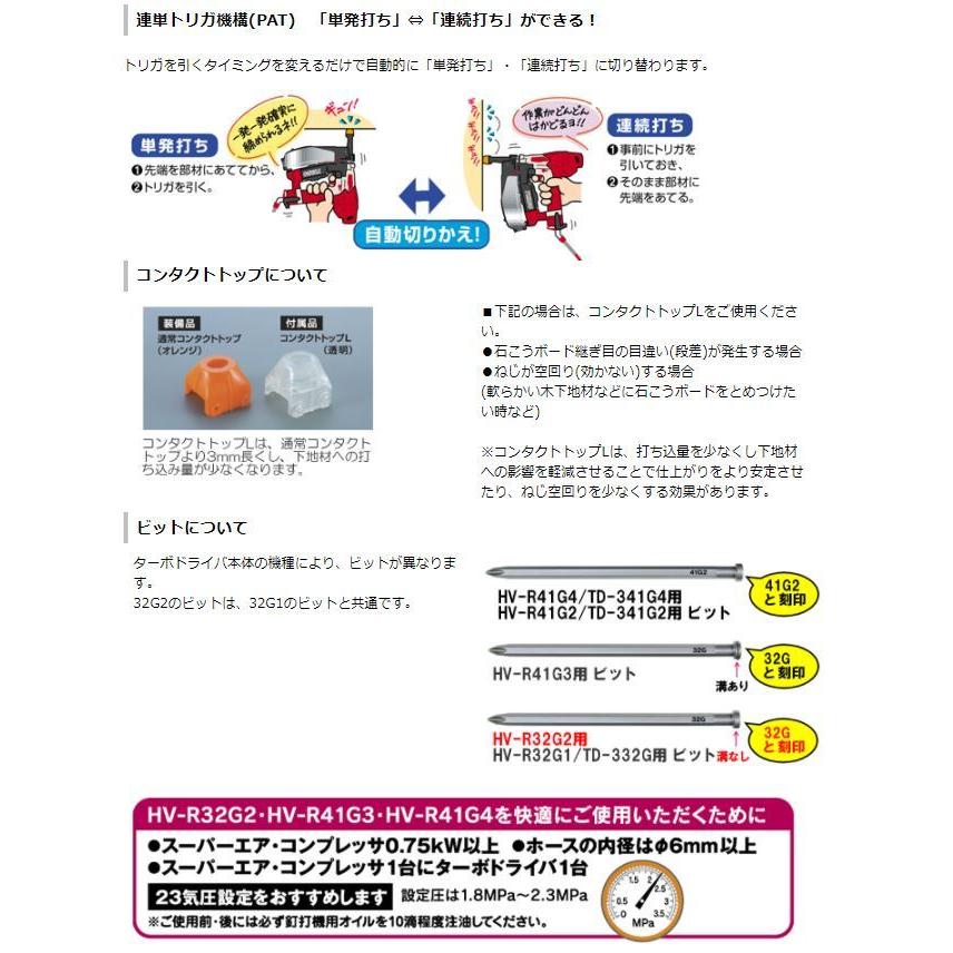 MAX マックス ねじ打機 高圧接続ターボドライバ HV-R32G2-G : TOOL FOR 