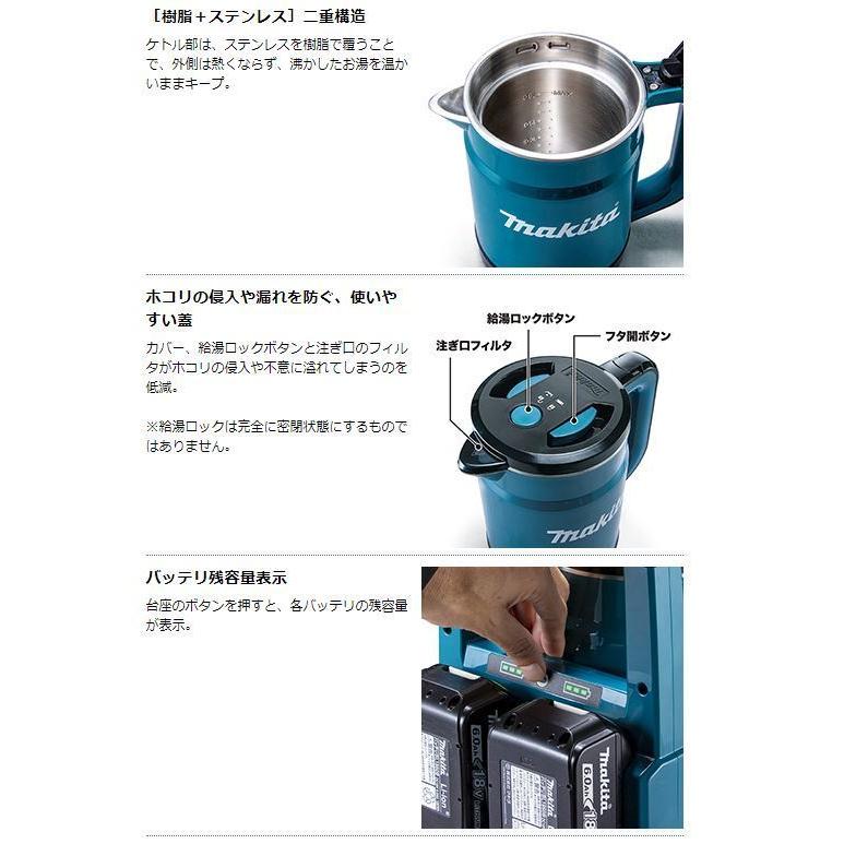 マキタ 36V(18+18v)充電式ケトル KT360DZW(白) 本体のみ : TOOL FOR U