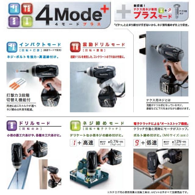 マキタ 18V充電式4モードインパクトドライバ TP141DRGXB (黒)☆ : TOOL 