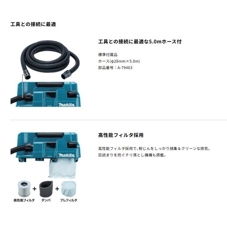 マキタ 40V充電式集じん機 VC013GZ 乾湿両用 本体のみ : TOOL FOR U