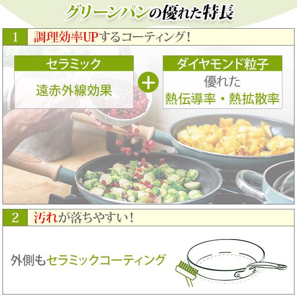 グリーンパン GREENPAN パドヴァ フライパン 20cm ピンク×クリーム