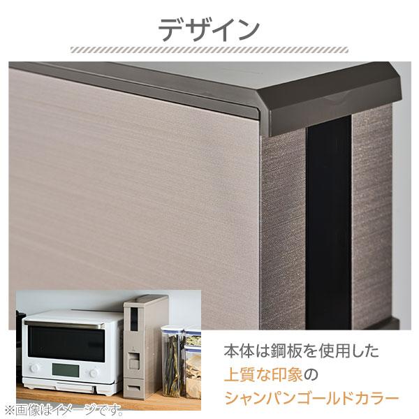 スリム米びつ 12kgタイプ シャンパンゴールド RCY-12CG 米びつ こめ