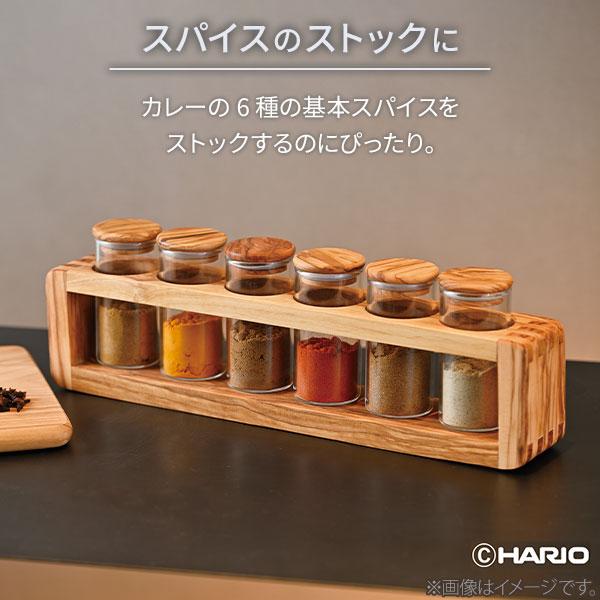 HARIO（ハリオ） オリーブウッド スパイスストッカー 6個セット SPS-6