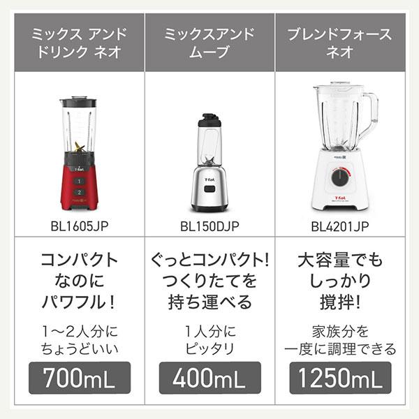 T-fal（ティファール） ミックス＆ドリンク ネオ ルビーレッド