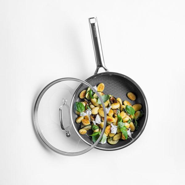 グリーンパン セラミック ステンレス全面多層 フライパン 24cm 蓋付 GREEN PAN（グリーンパン） エーペックス 深型フライパン24cm ガラス蓋