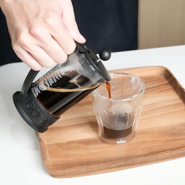 bodum ボダム フレンチプレス トライアルセット2（フレンチプレスコーヒーメーカー 350ml＋ダブルウォールグラス2個セット） BRAZIL コーヒーメーカーの画像