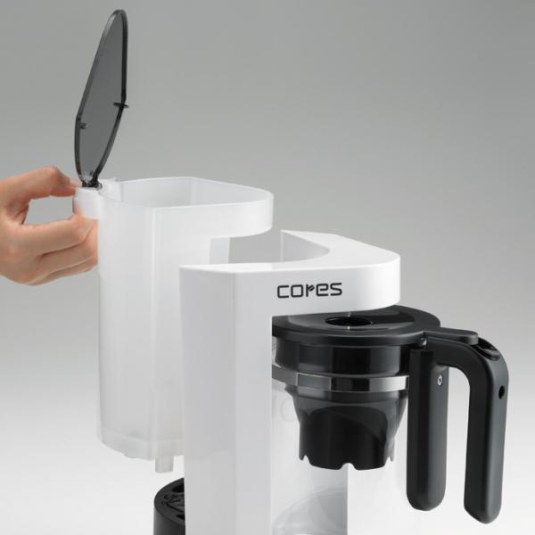 cores コレス 5カップ コーヒーメーカー ホワイト C301WH (専用ゴールドフィルター付き)｜toolandmeal｜05