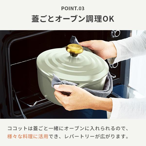 T-FAL ティファール キャストライン エアココット IHココット鍋 20cm セージグリーン・テラコッタ（ガス火・IH対応） 両手鍋 アルミキャスト チタンコーティング | T-fal | 06