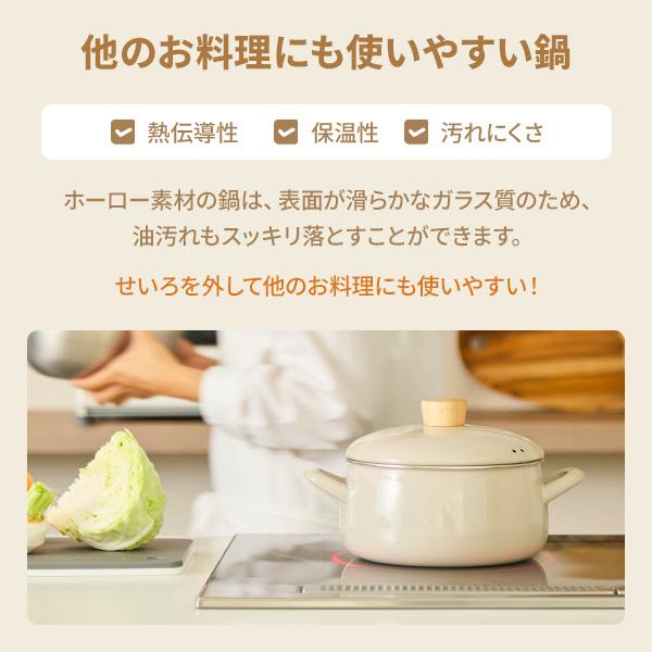 富士ホーロー せいろ付きホーロー鍋 18cm 1段 SER-18W.W・SER-18W.GG