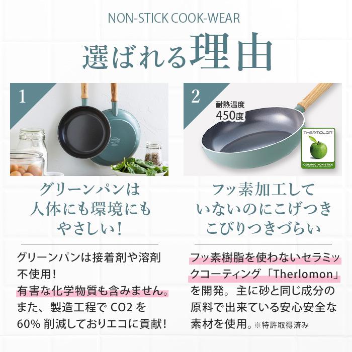 グリーンパン 卵焼き用フライパン エッグパン メイフラワー IH対応 ガス火対応 セラミック GREENPAN CC001901-001｜toolandmeal｜05