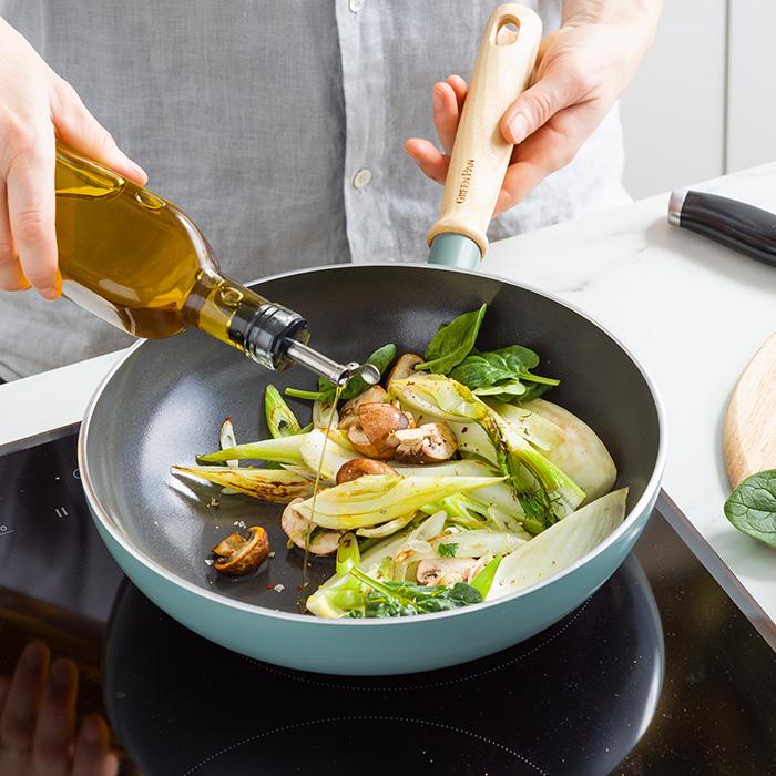 GREEN PAN グリーンパン ウッドビー 28cm フライパン 新品 GREENPAN/グリーンパン】ウッドビー フライパン/ガラス蓋｜【公式
