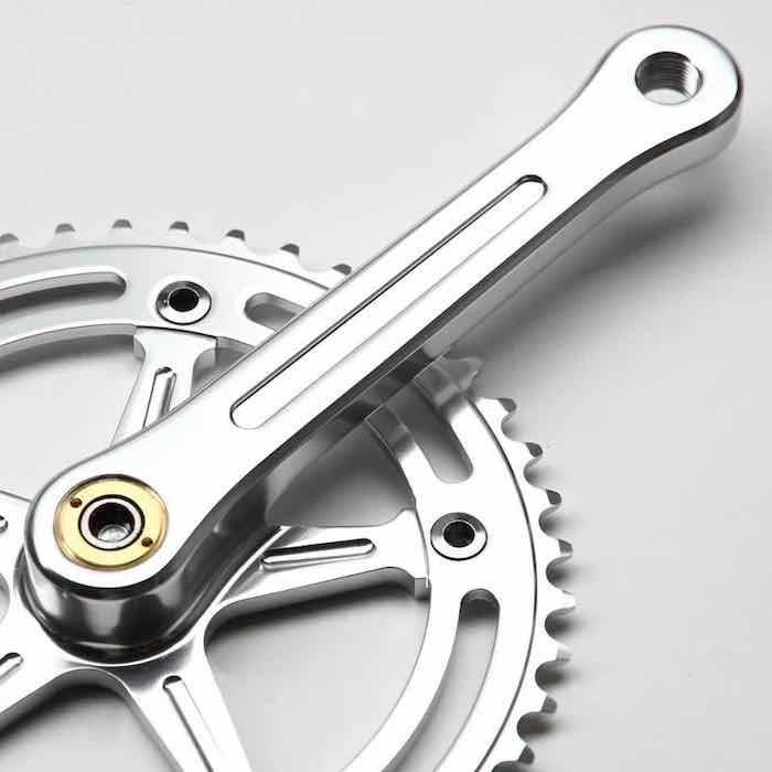 【最速発送】Blue Lug ブルーラグ RMC Track Crank Set All Silver 165mm 46T 【自転車】【ピスト ...
