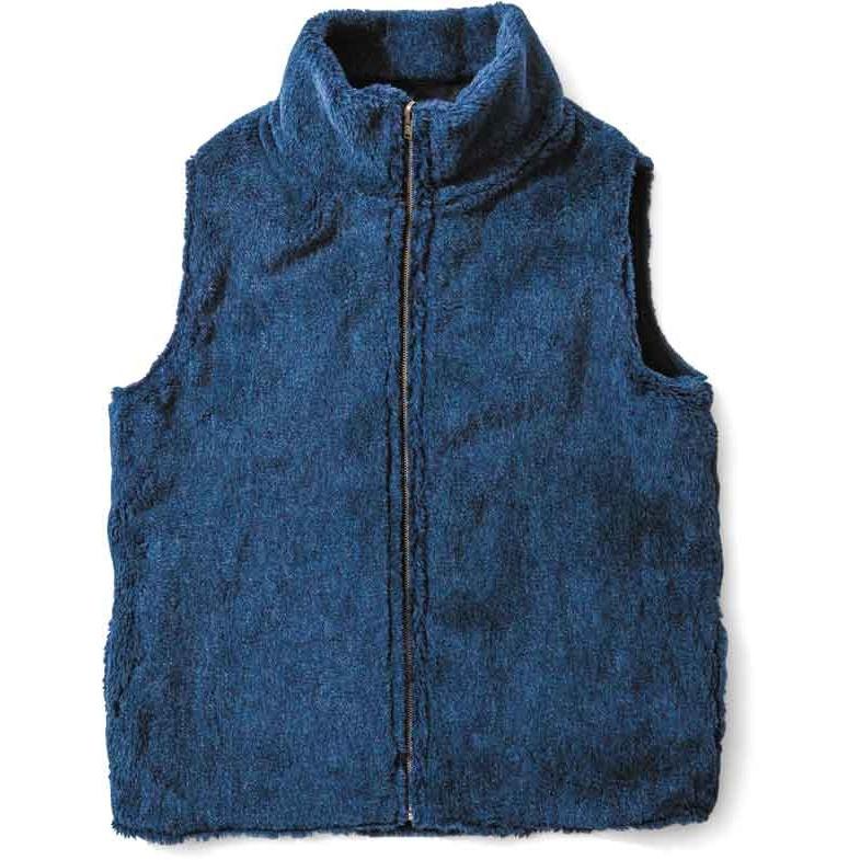 green clothing グリーンクロージング BOA VEST ボアベスト Navy／Blue