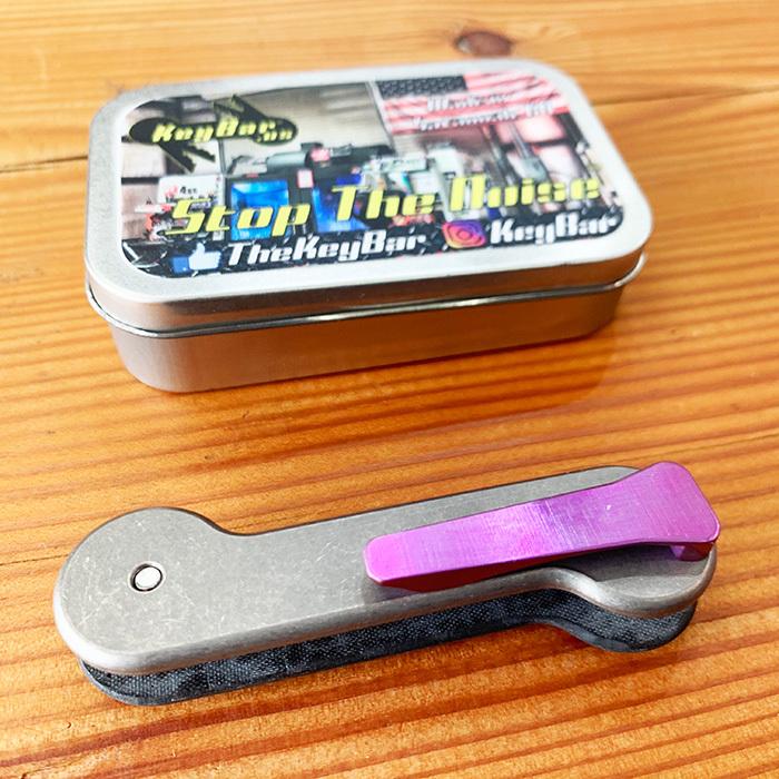 KEY BAR キーバー  EDC マルチツール　カーボンチタンパープルミルクリップ　エクステンションネジ付き｜toolate｜02