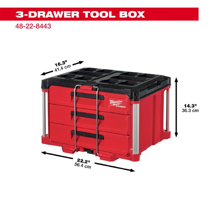 Milwaukee tool (ミルウォーキー) PACKOUT 引き出し収納 3段
