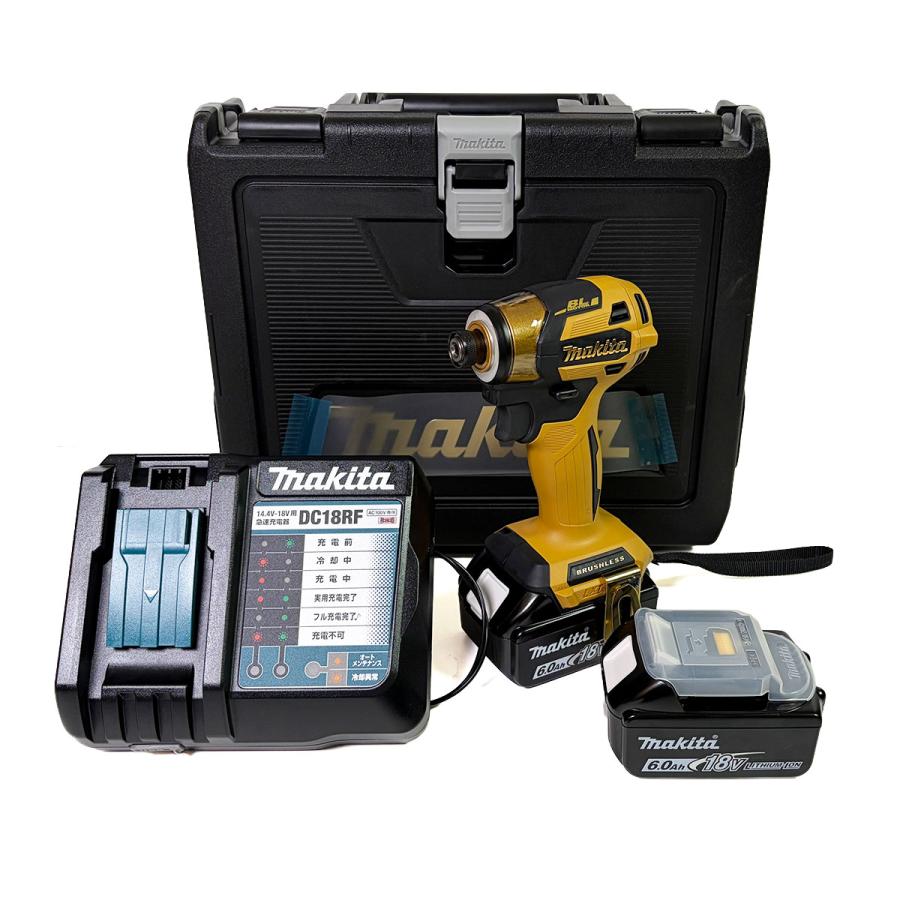 マキタ 18V 充電式インパクトドライバ TD173DGXPY プレミアムイエロー 6.0Ah Li-ion電池(BL1860B)2個 充電器(DC18RF) ケース | マキタ | 01
