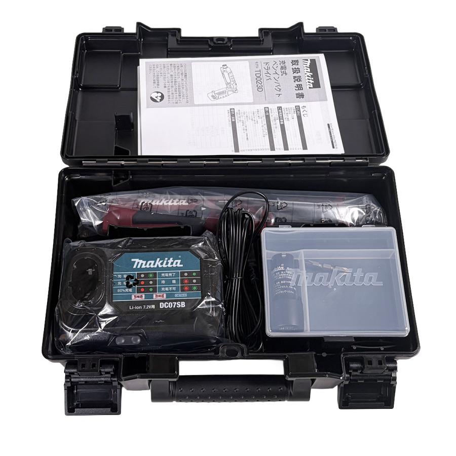 マキタ 7.2V 充電式ペンインパクトドライバ TD023DHXAR Li-ion電池(BL0715)2本 充電器(DC07SB) ケース | マキタ | 05