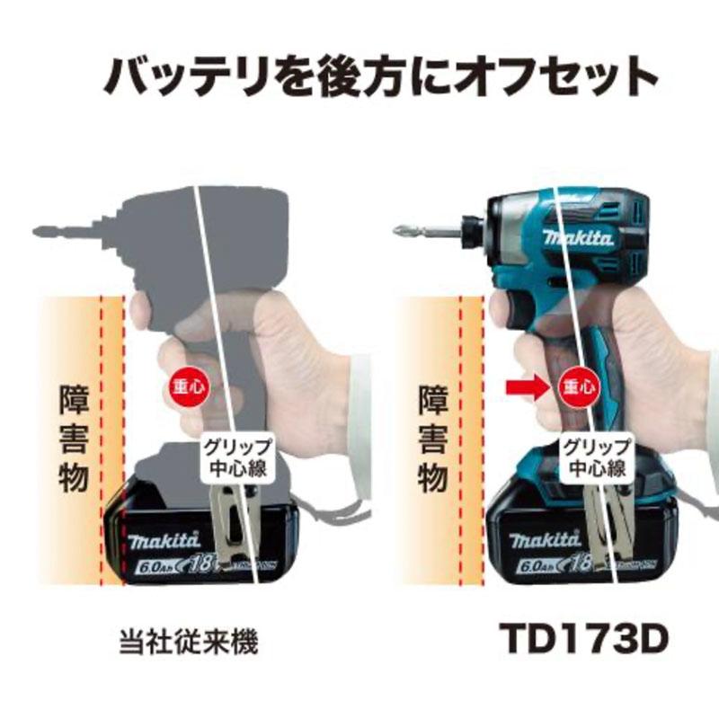 makita マキタ 18V 充電式インパクトドライバ TD173DGXPR プレミアムレッド 6.0Ah Li-ion電池(BL1860B)2個 充電器(DC18RF) ケース | マキタ | 07