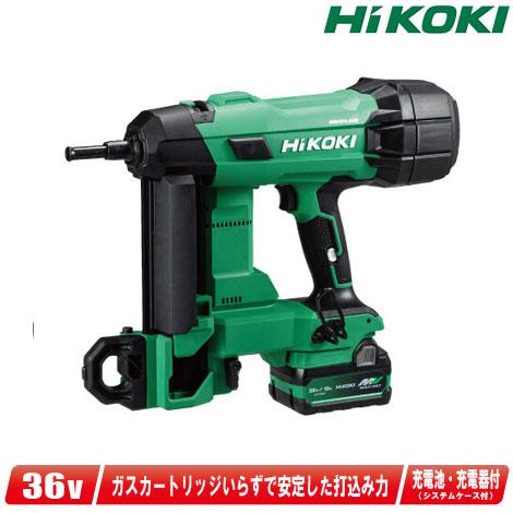 HIKOKI（ハイコーキ）18V　コードレスコンクリート釘打機　NC1840DA(2XPZ)　マルチボルト充電池(BSL36A18X)2個　充電器(UC18YDL2)　システムケース | HiKOKI