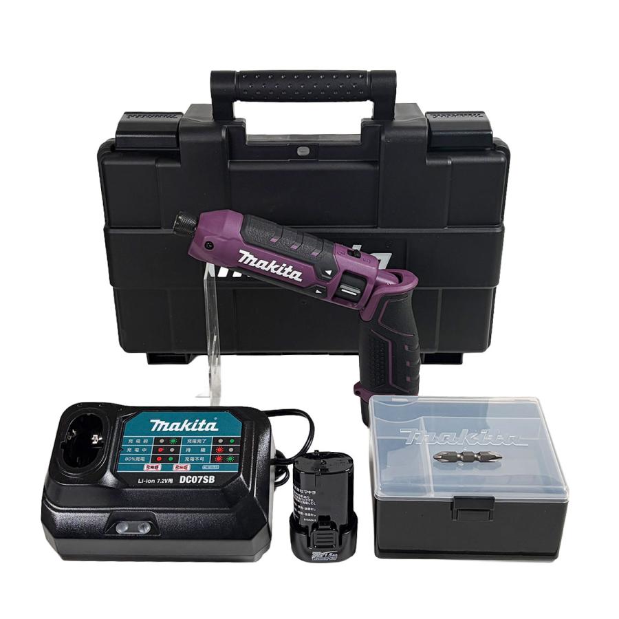 マキタ 7.2V 充電式ペンインパクトドライバ TD023DHXAP Li-ion電池(BL0715)2本 充電器(DC07SB) ケース | マキタ | 01