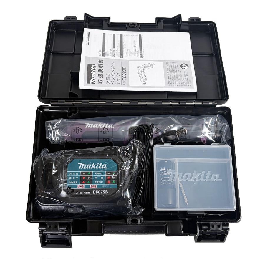 マキタ 7.2V 充電式ペンインパクトドライバ TD023DHXAP Li-ion電池(BL0715)2本 充電器(DC07SB) ケース | マキタ | 05