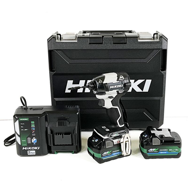 ☆中古美品☆HiKOKI ハイコーキ 36V コードレスインパクトドライバー WH36DD 黒 マルチボルトバッテリー2個(BSL36A18X) ケース付き118512 HiKOKI（ハイコーキ） HIKOKI（ハイコーキ）36V コードレスインパクト