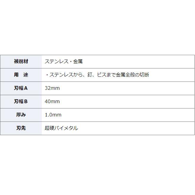 HIKOKI（ハイコーキ）マルチツール用ブレード　ステンレス　MSI32PH（0037-0798）／ステンレスから、釘、ビスまで金属全般の切断｜toolest｜03
