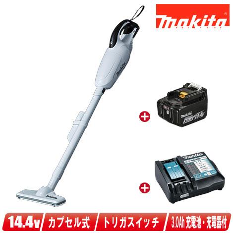 マキタ14.4V充電式クリーナーCL140FD バッテリBL1430B、充電器付 マキタ マキタ 14.4V 充電式（コードレス）クリーナ CL140FDZW
