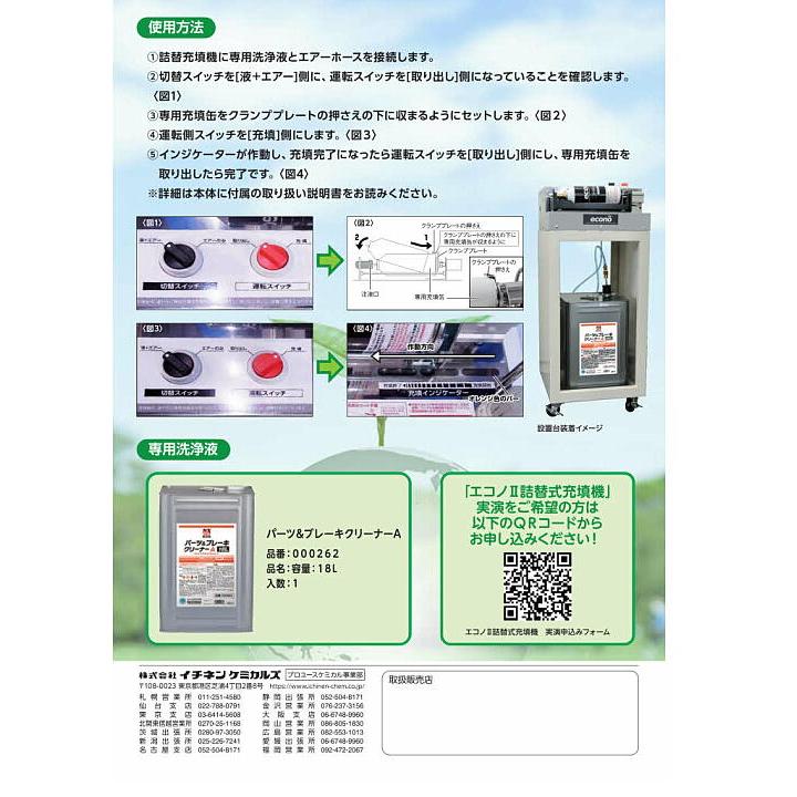 000932 エコノII詰替式充填機 パーツクリーナーの簡易充填 イチネン