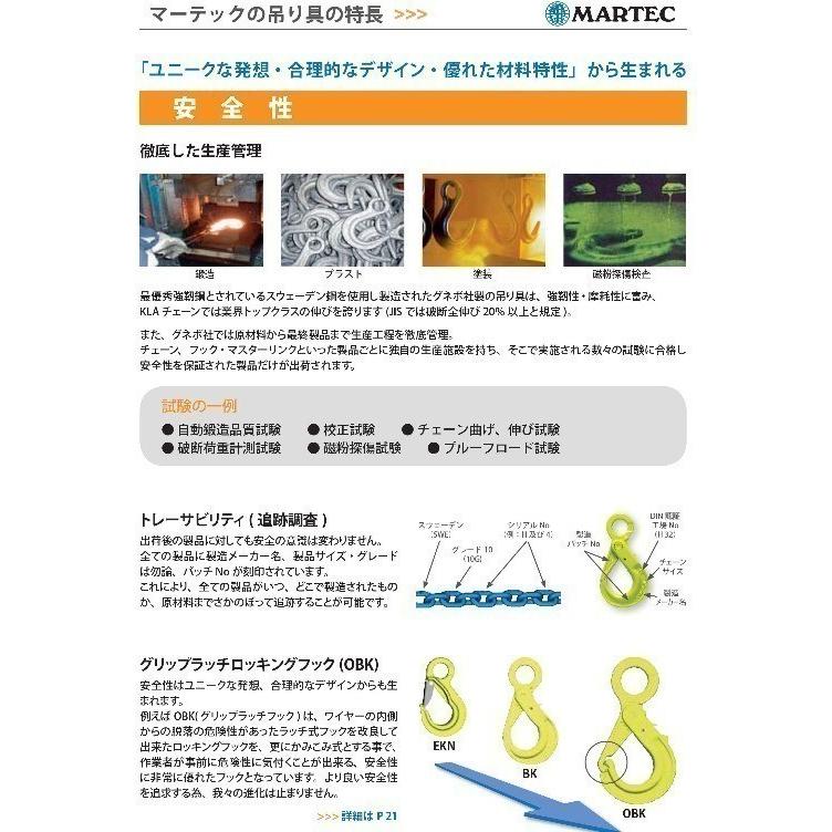 シングルロック  【ハンガ】 チェーンスリング用金具　チェーン1本用 　使用荷重5.2t　安全係数5以上　　　マーテック