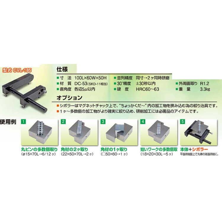 CVL-185 シボラー 加工物を挟み込むための治具です。 エヌジェイアイ