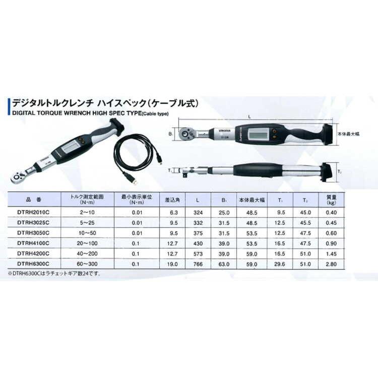 トルクレンチ トルクレンチ DTRH2010C デジタルトルクレンチ ハイ