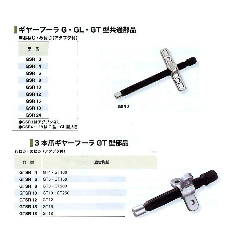 ギヤープーラG・GL・GT型共通部品 GSR18 （おねじ・めねじ（アダプタ付））   スーパーツールの画像