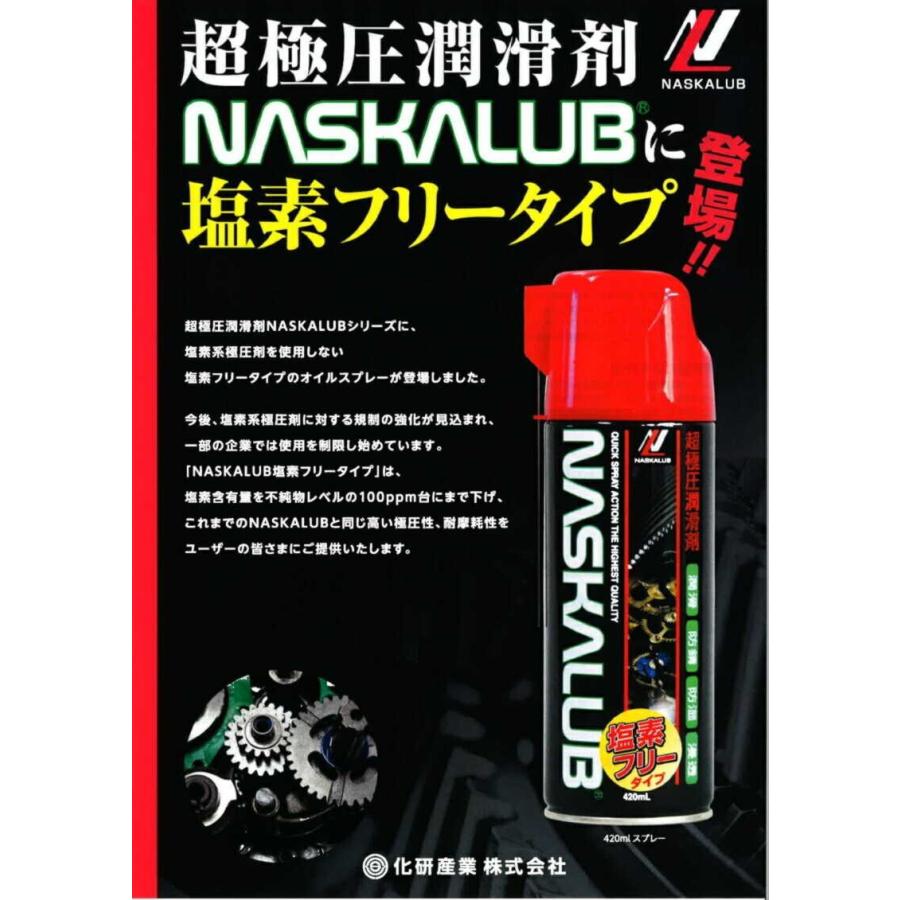 ナスカルブスプレー 120-1　420ml 　1本　NASKALUB 塩素フリー　　(超極圧潤滑スプレー）　　　化研産業｜toolexpress｜02