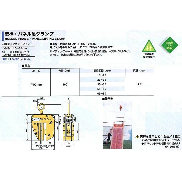 スーパーツール 型枠・パネル吊クランプ PTC100 楽天市場】スーパーツール 型枠 パネル吊クランプ PTC100 木製パネル