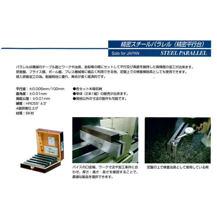 SP-115  細かいスチールパラレルセット 細かい平行台7組14本仕かける  フジ物の具