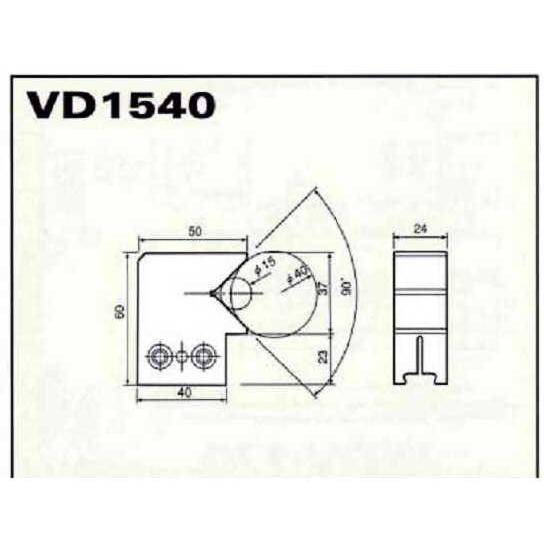 VD-1540 60×50×24 Φ15〜Φ40  1 個 WDV-170 ワンダーバイス 用オプションパーツ ワイヤー放電加工機用バイス    エヌジェイアイ