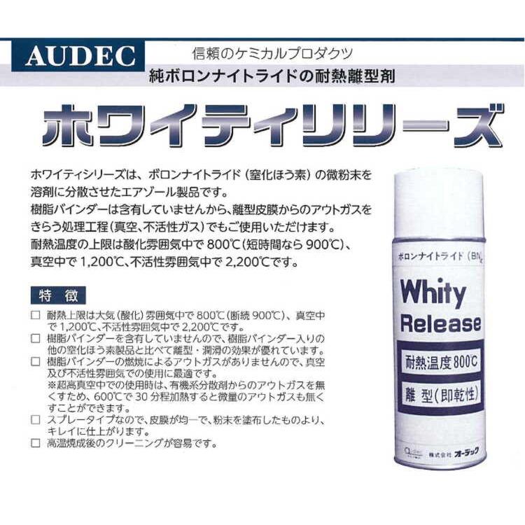 耐熱・離型・潤滑剤 WRL-420-24 ホワイティリリーズ　スプレー 　（純ボロンナイトライドの耐熱離型剤）　420ml 24本　オーデツク_1