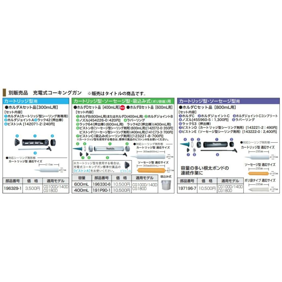 マキタ (マキタ) ホルダCセット品 800mL用 197196-7