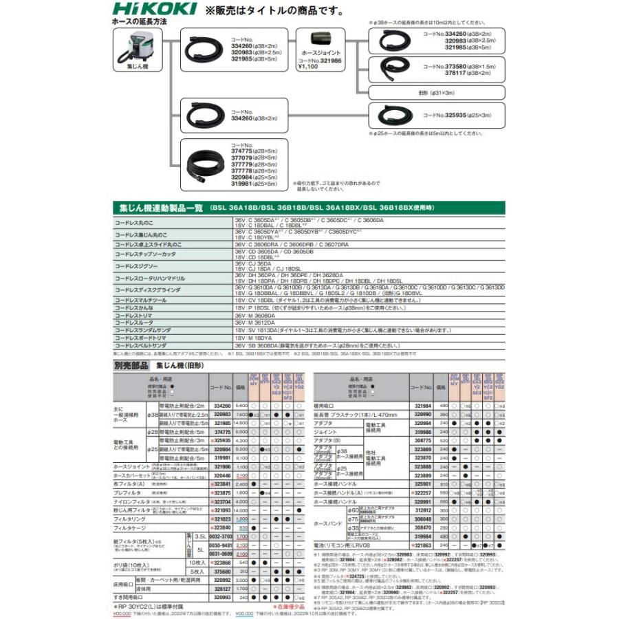 HiKOKI（ハイコーキ） ホースジョイント 321986 集じん機用 321-986 日立 : ツールキング - 通販 - Yahoo!ショッピング