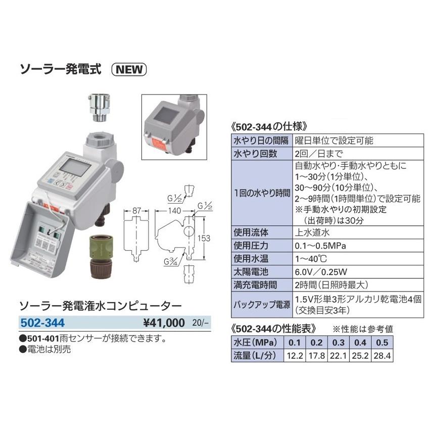 カクダイ 502-344 ソーラー発電潅水コンピューター KAKUDAI 在庫