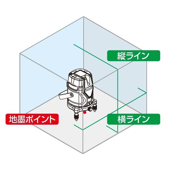 シンワ 【レーザー墨出し器】 レーザーロボ グリーン Neo E Sensor 21