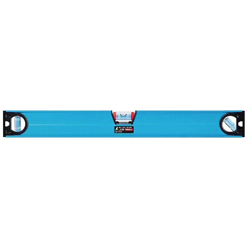 シンワ ブルーレベルJr.2 品名450mm 品番73364 水平器 全気泡管±1.0mm/m 高精度 水で洗える気泡管カバー V字型溝付 BLUE LEVEL 。 | 