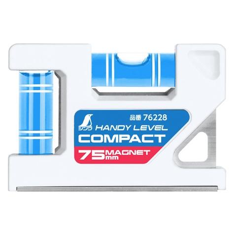 シンワ ハンディレベル コンパクト 75mm マグネット付 76228 本体サイズ75×51×16mm 製品質量65g ヨーク付ネオジム磁石 ネコポス可 。 | 