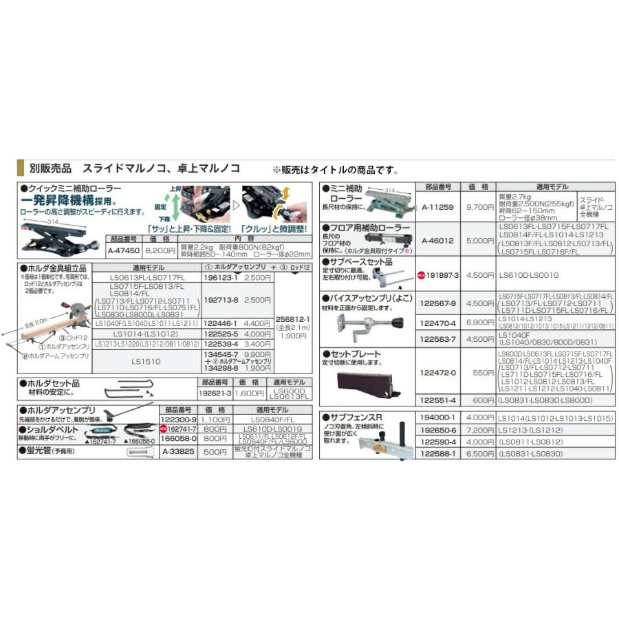 マキタ（makita） クイックミニ補助ローラー A-47450 昇降範囲50