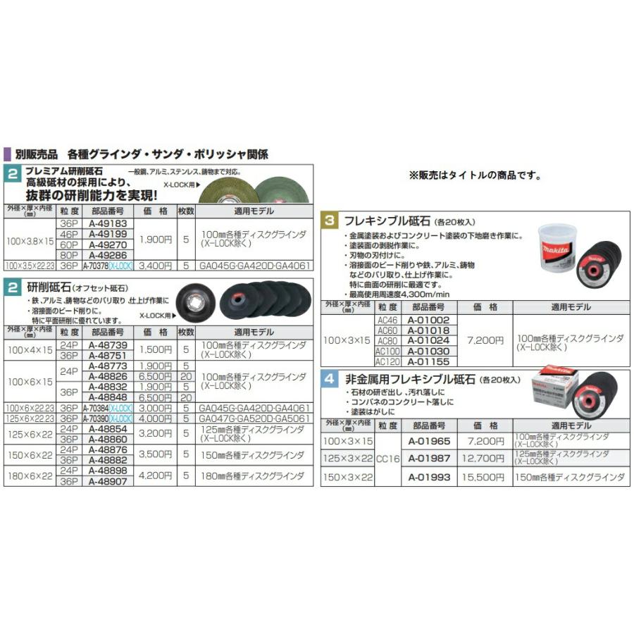 マキタ（makita） 研削砥石 オフセット砥石 180-36P 5枚入 A-48907 外 