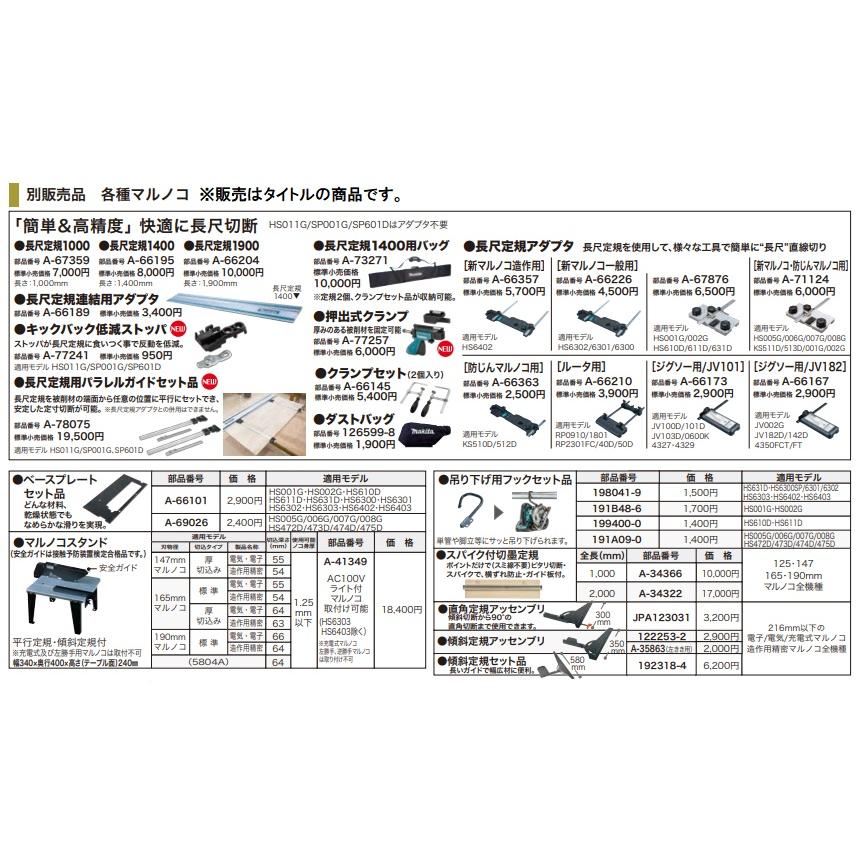 マキタ（makita） 押出式クランプ A-77257 厚みのある被削材を固定可能